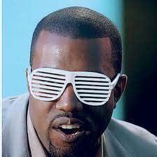 kanye west white glasses.